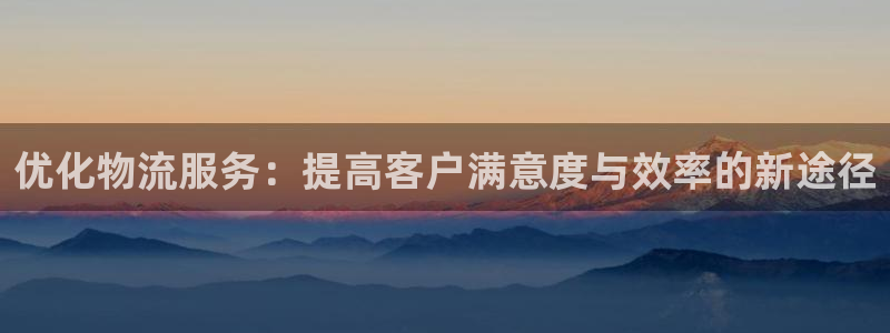 28圈官网开奖结果预测：优化物流服务